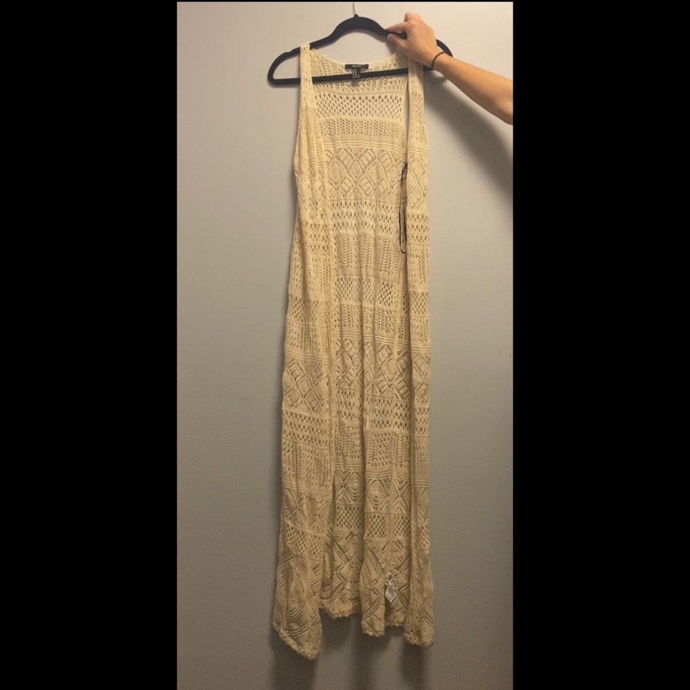 Forever 21 long lace cardigan